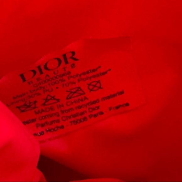 Christian Dior Red Makeup Pouch/Clutch - Picture 10 of 10